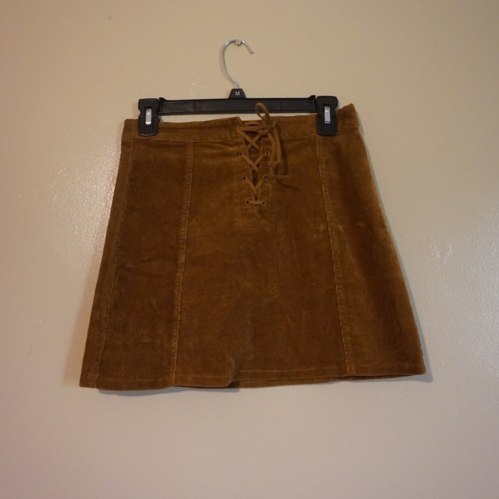 Tan suede skirt